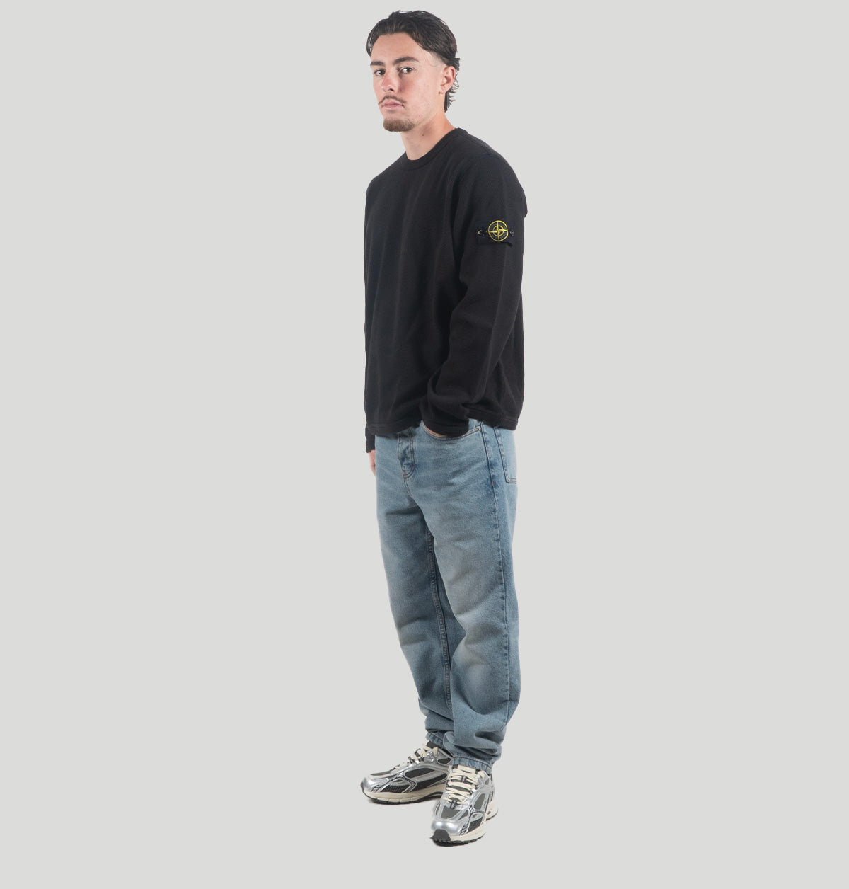 Stone Island Crewneck Sweatshirt In Organic Cotton Fleece L1S156100011 S0297V0029 stone island 