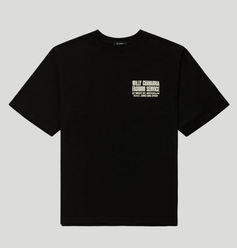 Willy Chavarria Fashion Services Standard Tee WCJSY0180 001BLACK willy chavarria 