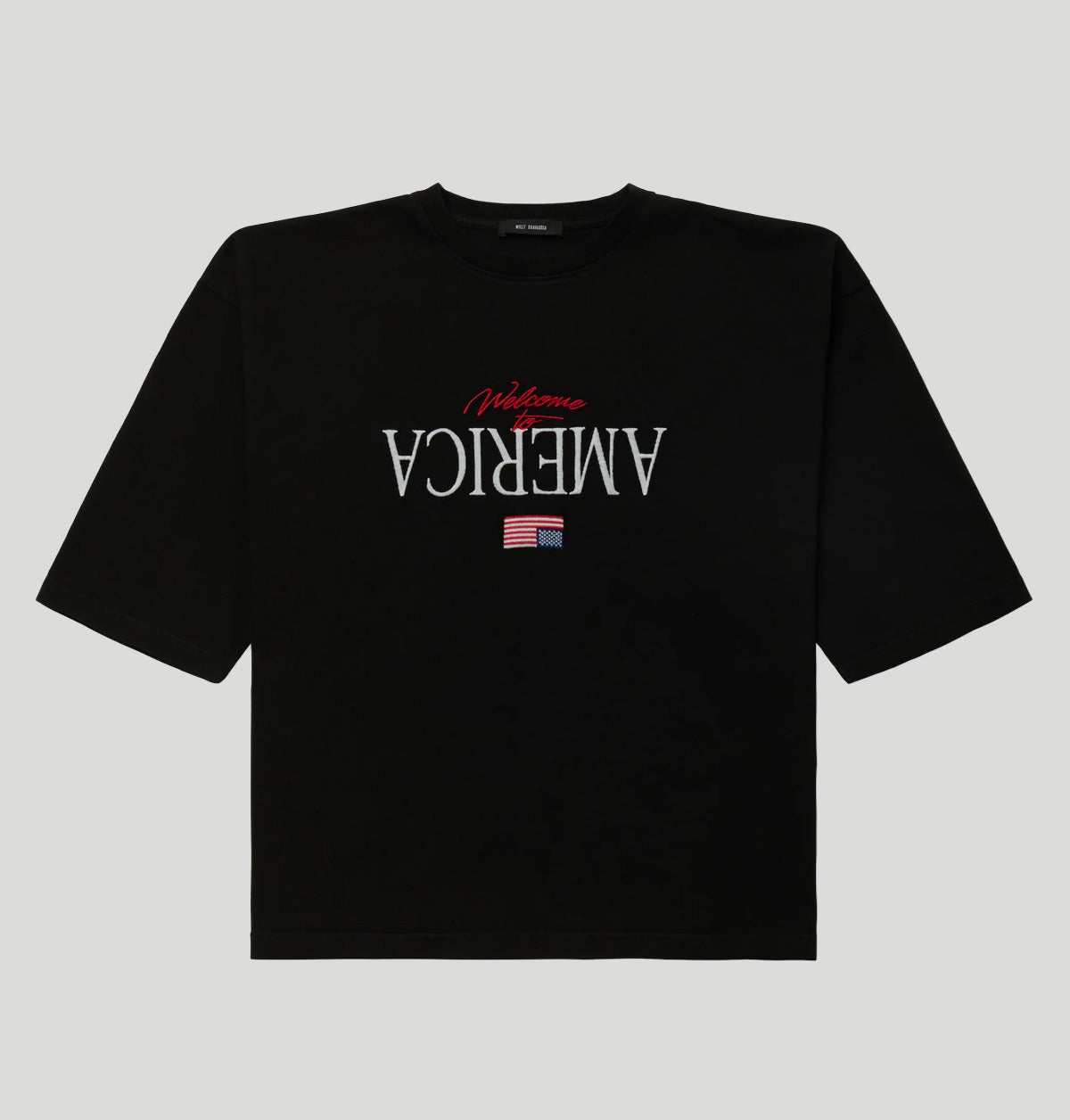 Willy Chavarria Welcome To America Buffalo Tee WCJSY0220 001BLACK willy chavarria 