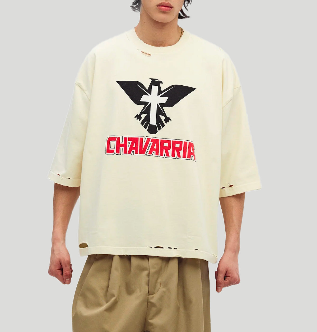 Willy Chavarria Aguila Buffalo Tee<BR/> WCJSY0275 065MASA willy chavarria 