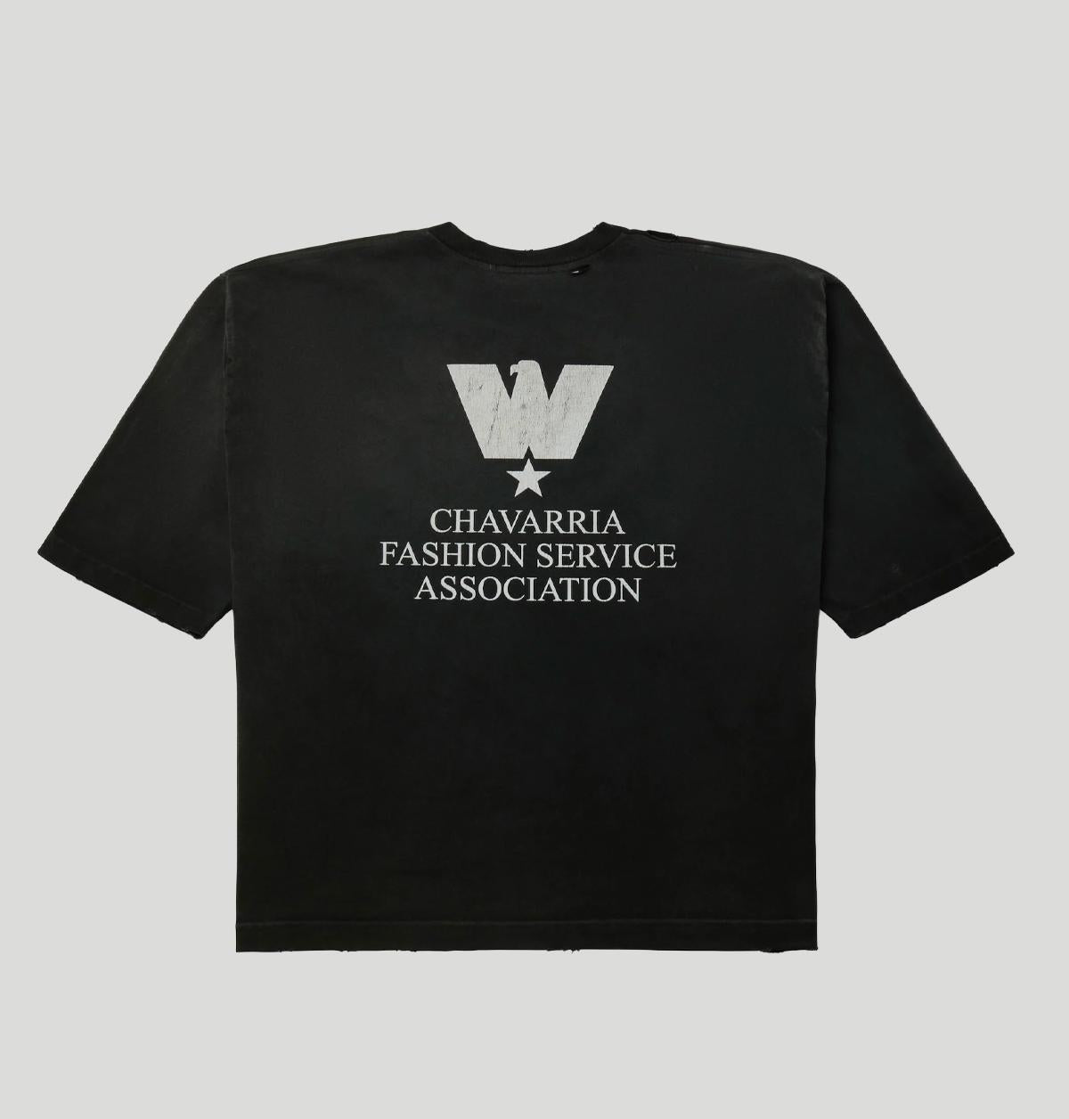 Willy Chavarria Fashion Service Assoc Buffalo Tee WCJSY0274 001BLACK willy chavarria 