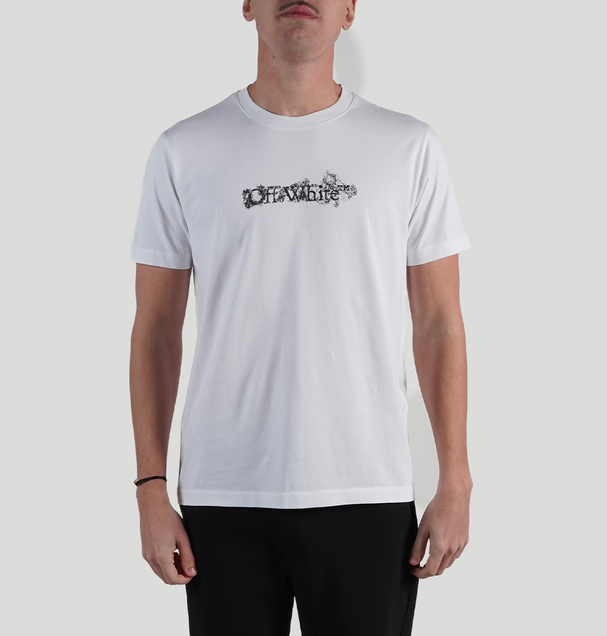 Off White Printed Detail Cotton Tee OMAA027S26 JER00710100 Off white 