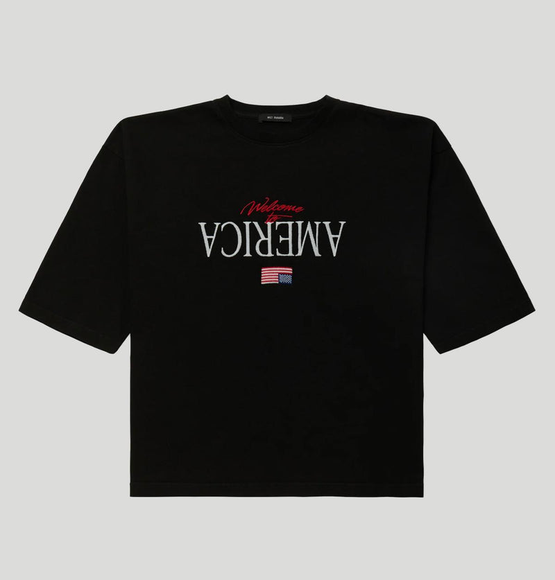 Willy Chavarria Welcome To America Buffalo Tee WCJSY0220 001BLACK willy chavarria 