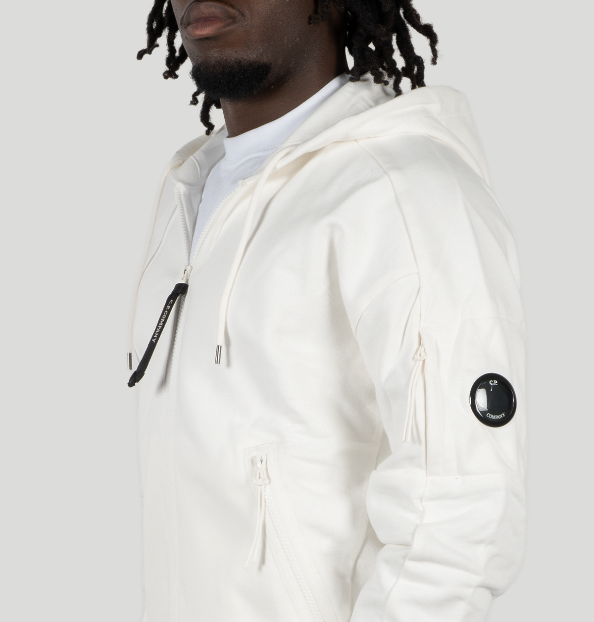 C.P. COMPANY Diagonal Raised Fleece Hooded Full Zip RCCMSS716A 005086W103 C P company 