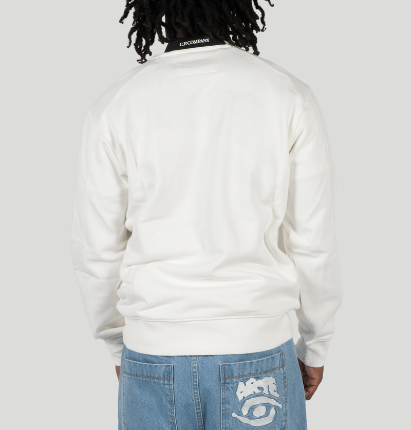 C.P. COMPANY Diagonal Raised Fleece Crewneck Lens RCCMSS713A 005086W103 C P company 