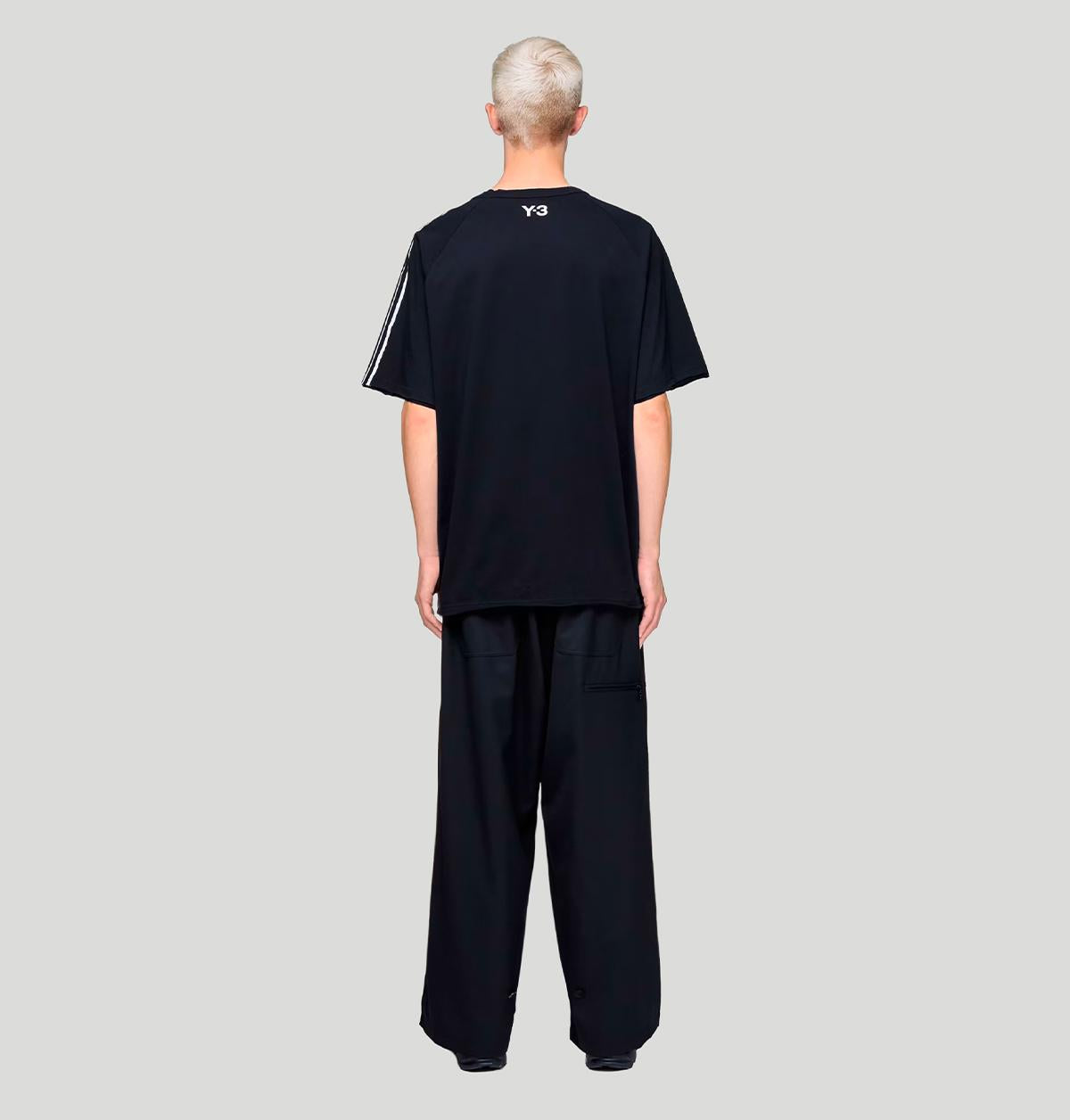 Y3 Raw Edge 3 Stripes Short Sleeve Tee KQ9793 RE 3S SS TEEBLACK Y-3 