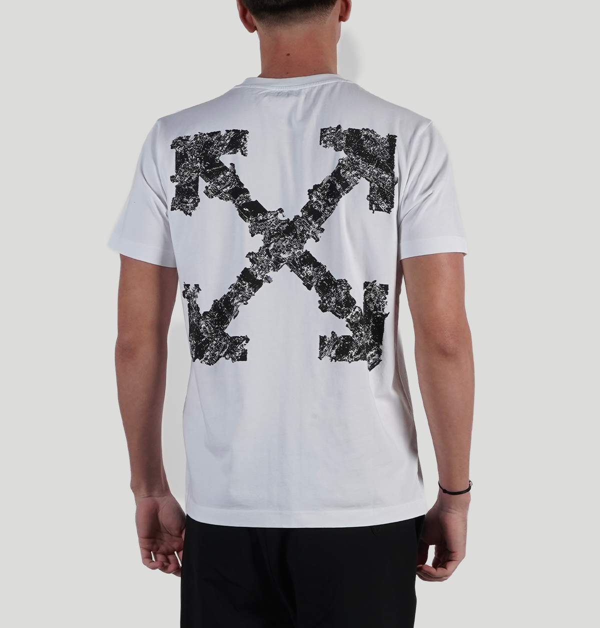 Off White Printed Detail Cotton Tee OMAA027S26 JER00710100 Off white 