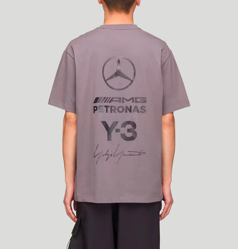 Y-3 Mercedes Logo Stack Short Sleeve Tee KS4838 GRANITGRANIT Y-3 