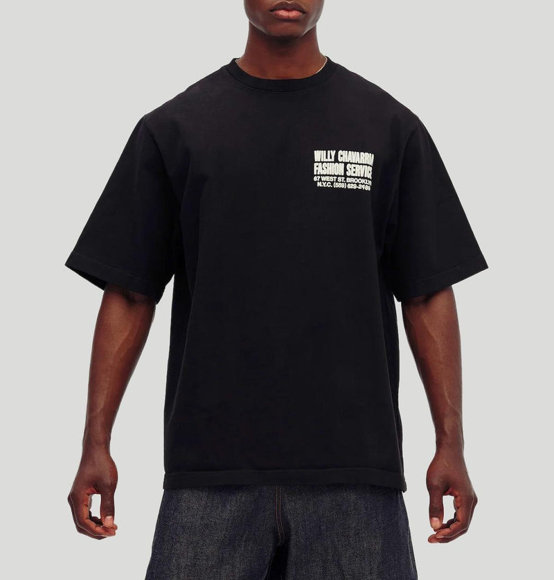 Willy Chavarria Fashion Services Standard Tee WCJSY0180 001BLACK willy chavarria 