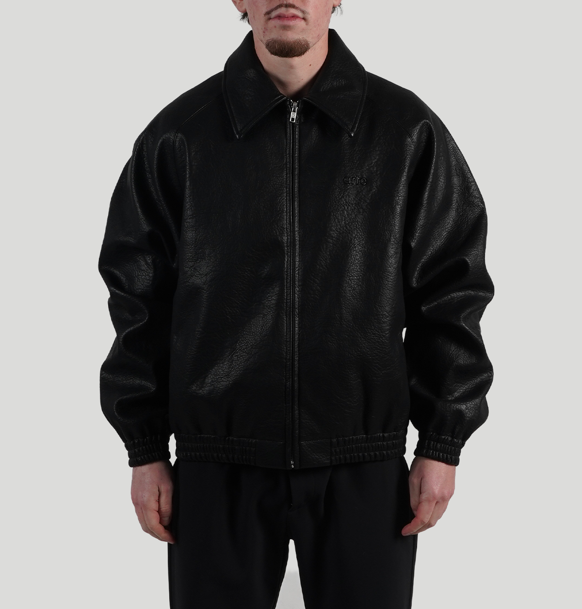 Arte Basic Leather Jacket AW25251 1BLACK arte 