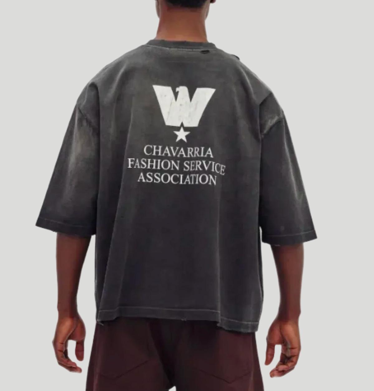 Willy Chavarria Fashion Service Assoc Buffalo Tee WCJSY0274 001BLACK willy chavarria 