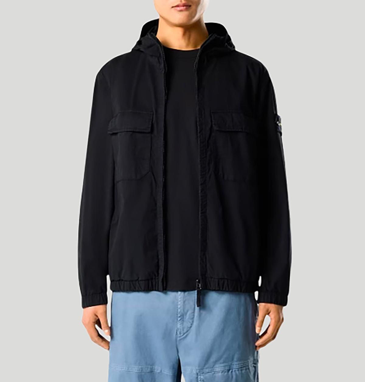 Stone Island Stretch Organic Cotton Twill Hooded Jacket L1S154100077 S0A10V0029 stone island 