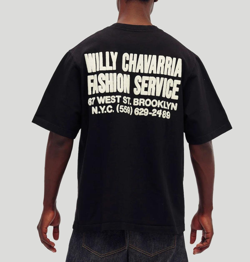 Willy Chavarria Fashion Services Standard Tee WCJSY0180 001BLACK willy chavarria 
