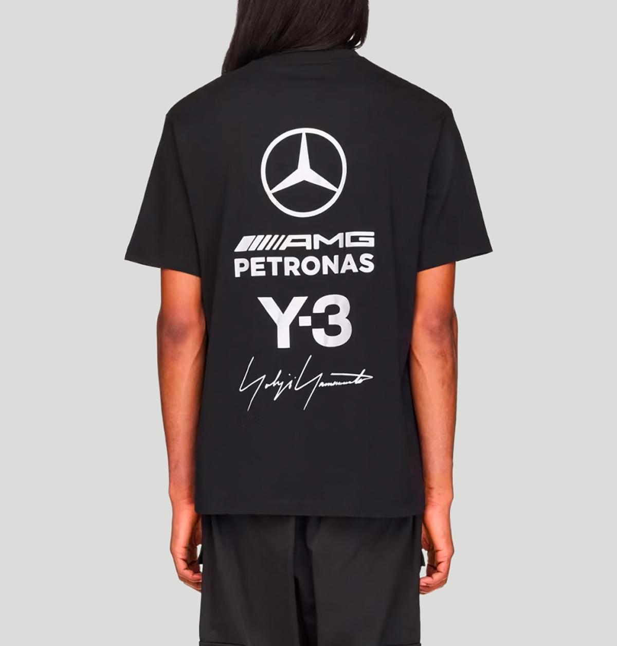 Y-3 Mercedes Logo Stack Short Sleeve Tee KR2373 BLACKBLACK Y-3 