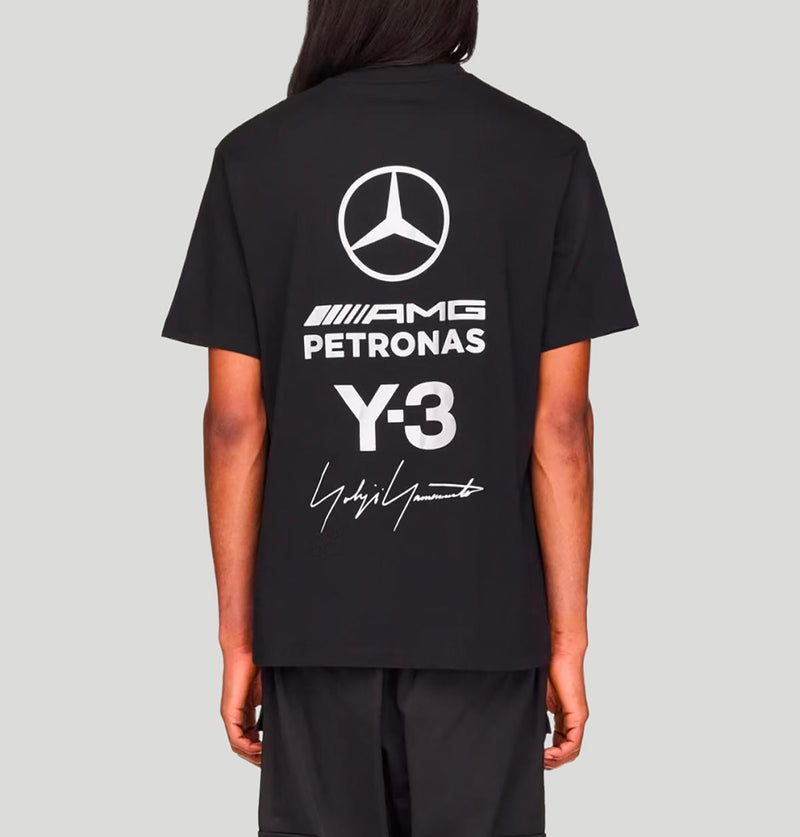 Y-3 Mercedes Logo Stack Short Sleeve Tee KR2373 BLACKBLACK Y-3 