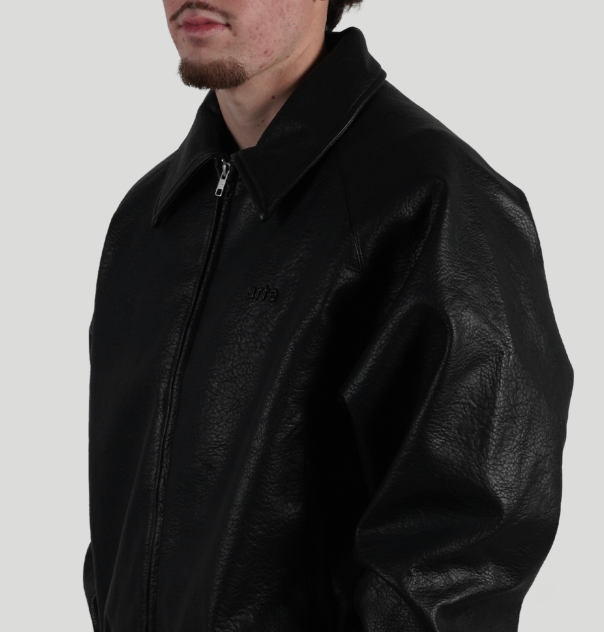 Arte Basic Leather Jacket AW25251 1BLACK arte 