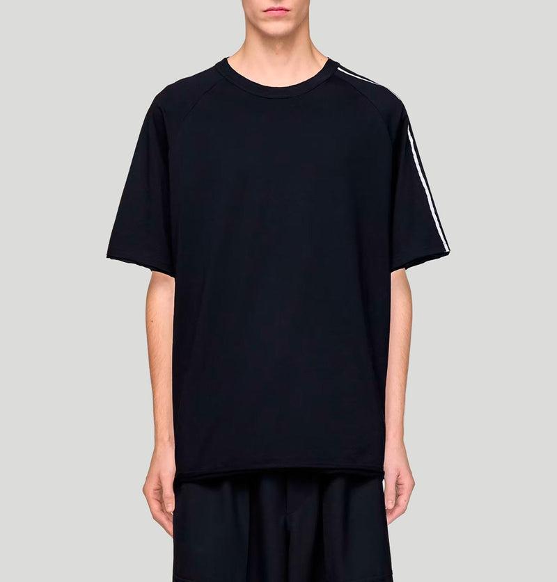 Y3 Raw Edge 3 Stripes Short Sleeve Tee KQ9793 RE 3S SS TEEBLACK Y-3 