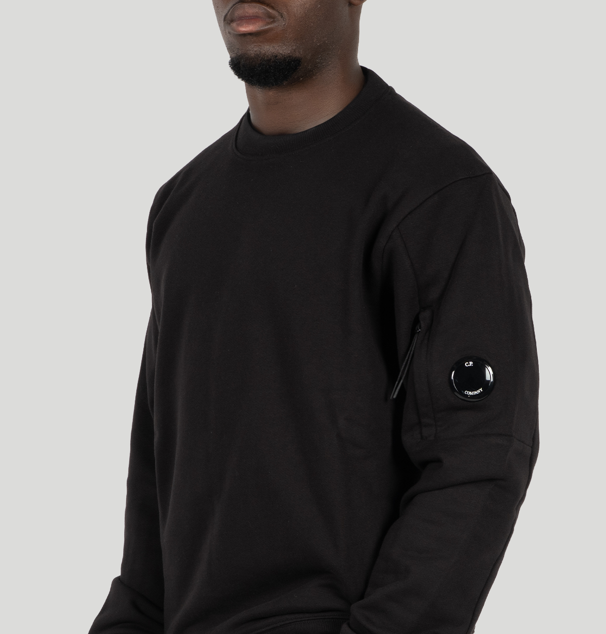 C.P. COMPANY Diagonal Raised Fleece Crewneck Lens RCCMSS713A 005086W999 C P company 