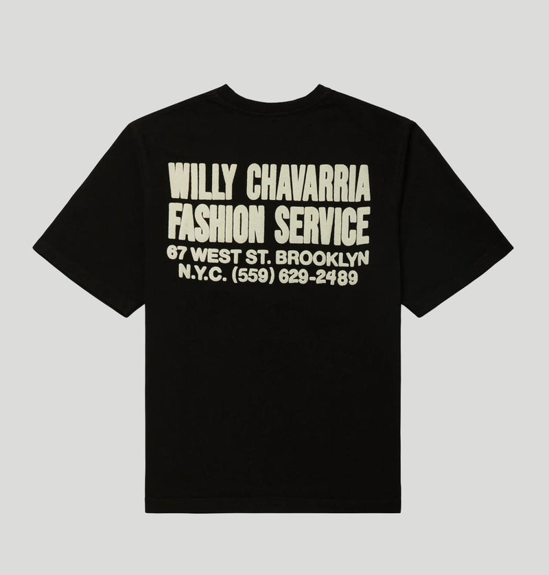 Willy Chavarria Fashion Services Standard Tee WCJSY0180 001BLACK willy chavarria 