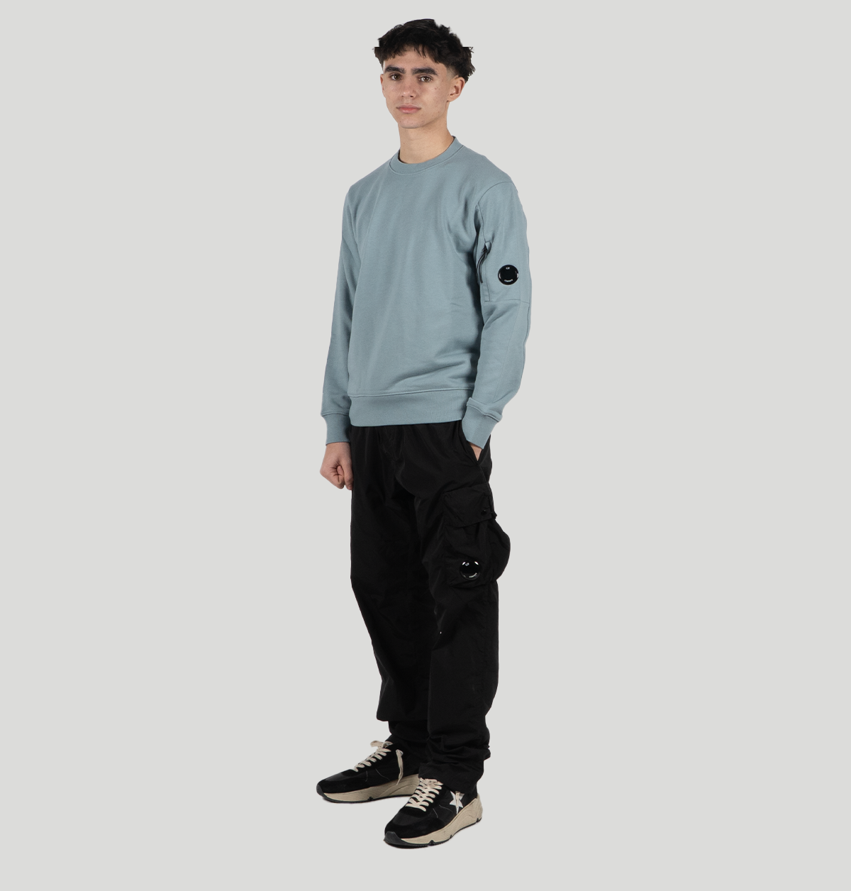 Cp Company Diagonal Raised Fleece Crewneck Lens 20CMSS713A 005086W809 C P company 