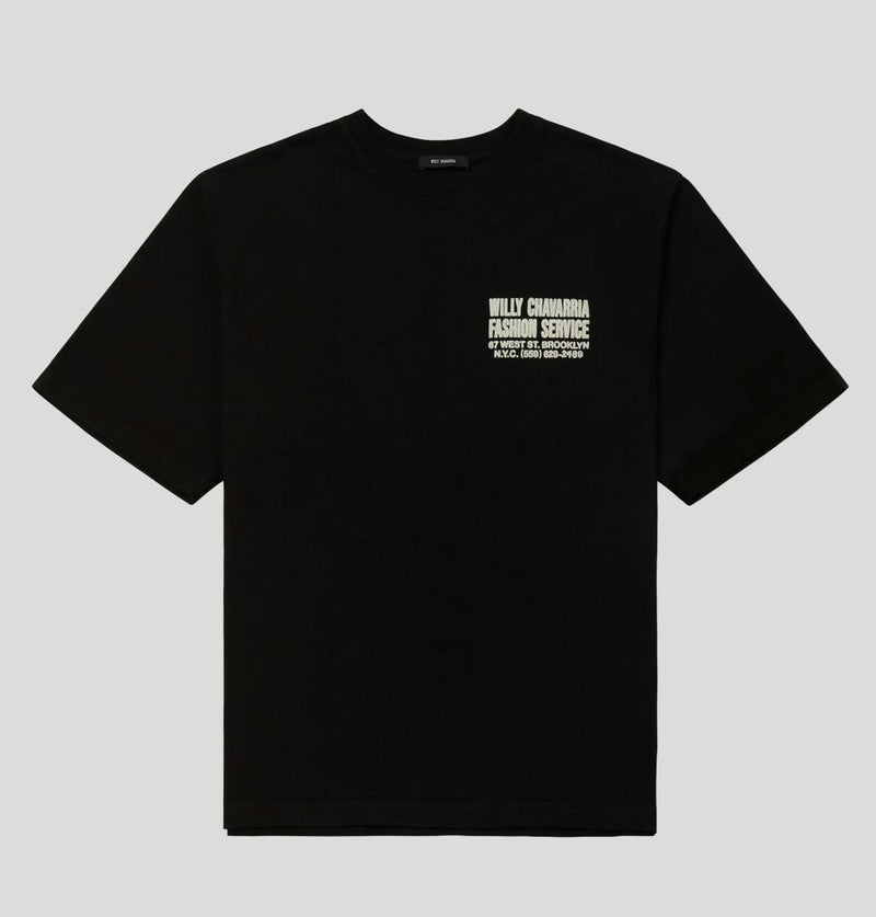Willy Chavarria Fashion Services Standard Tee WCJSY0180 001BLACK willy chavarria 