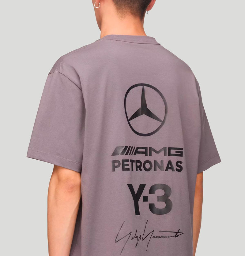 Y-3 Mercedes Logo Stack Short Sleeve Tee KS4838 GRANITGRANIT Y-3 