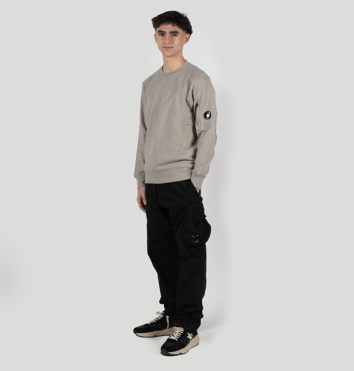 Cp Company Diagonal Raised Fleece Crewneck Lens 20CMSS713A 005086W904 C P company 