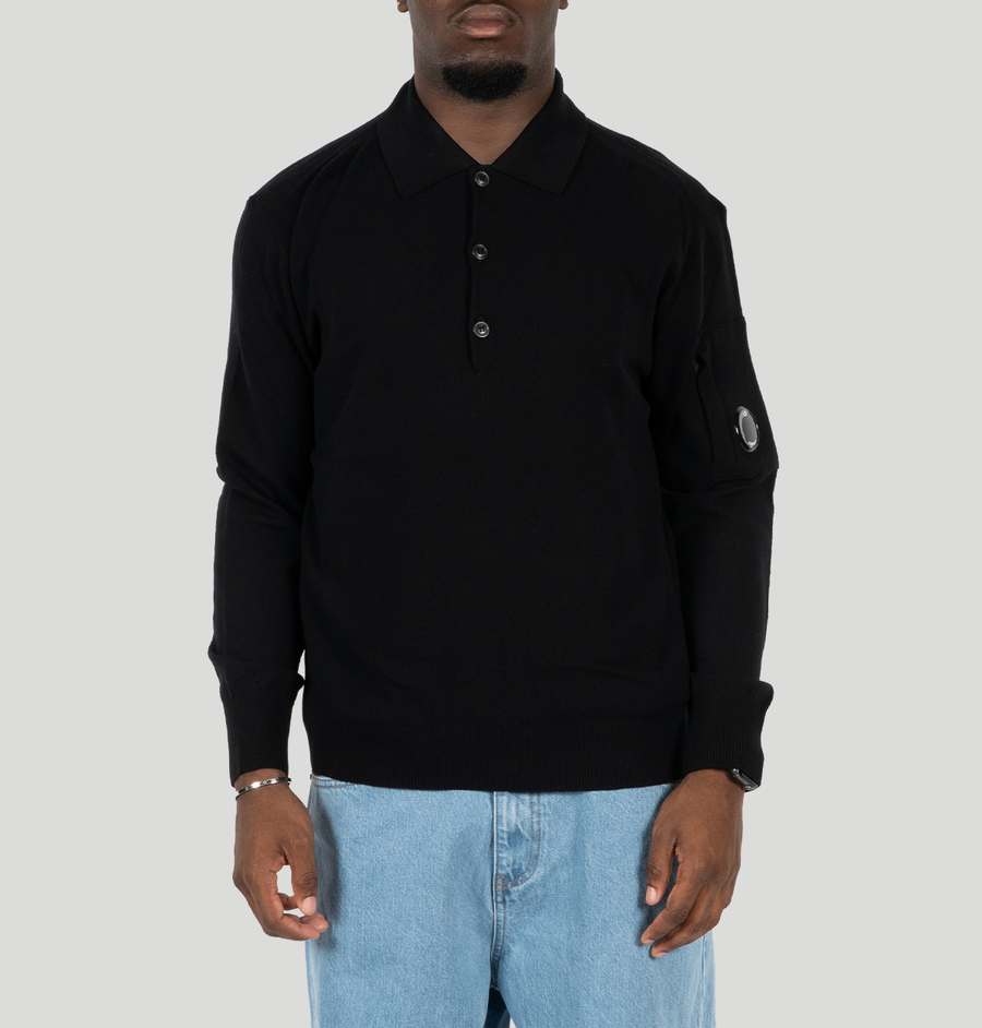 C.P. Company Extrafine Merino Wool Polo 19CMKN038A 005528A999 C P company 