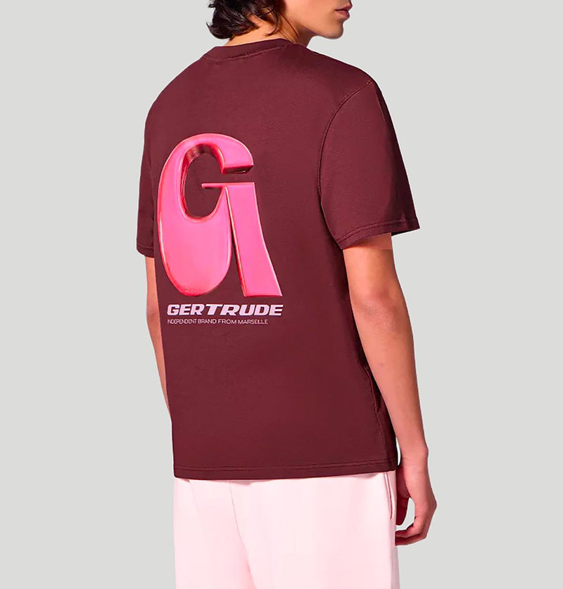 Gertrude Leonce Letter E26LEONCELETTER TEE SHIRTBORDEAUX gertrude 