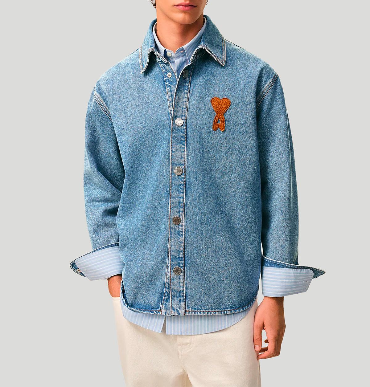 Ami Ami Paris Relaxed Denim Jacket UJK897 DE0046480 ami 