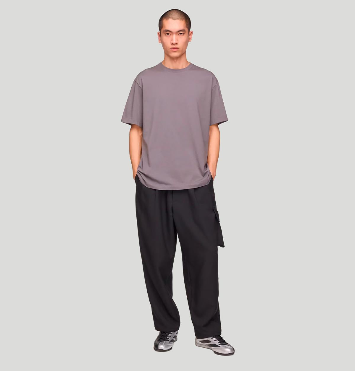 Y-3 Mercedes Logo Stack Short Sleeve Tee KS4838 GRANITGRANIT Y-3 