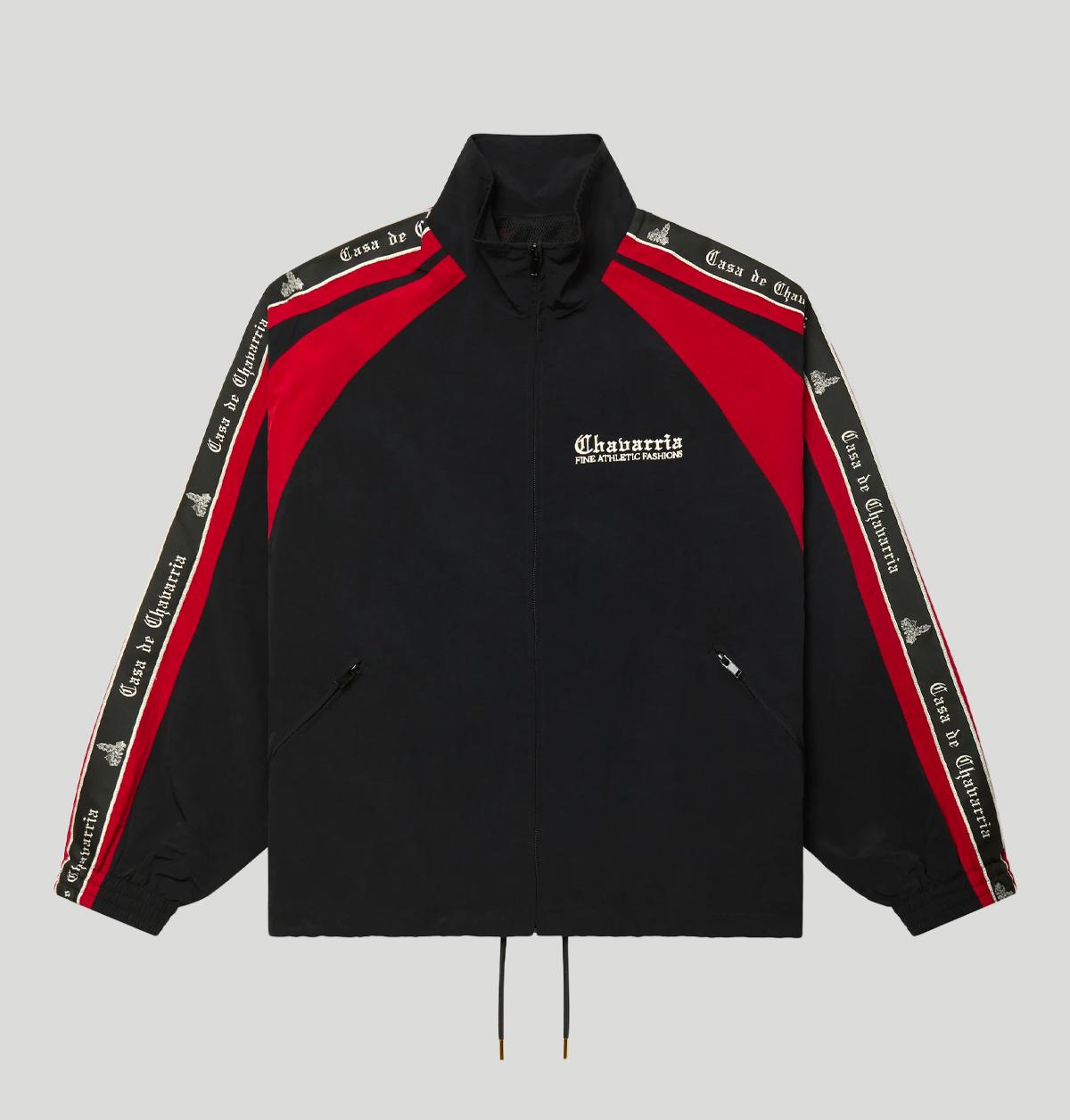 Willy Chavarria Casa De Chavarria Tape Jacket WCJKT0067 001BLACK/RED willy chavarria 