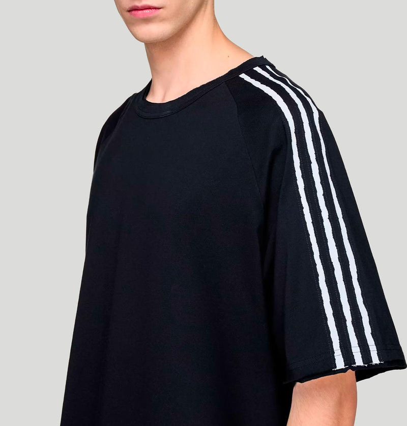 Y3 Raw Edge 3 Stripes Short Sleeve Tee KQ9793 RE 3S SS TEEBLACK Y-3 